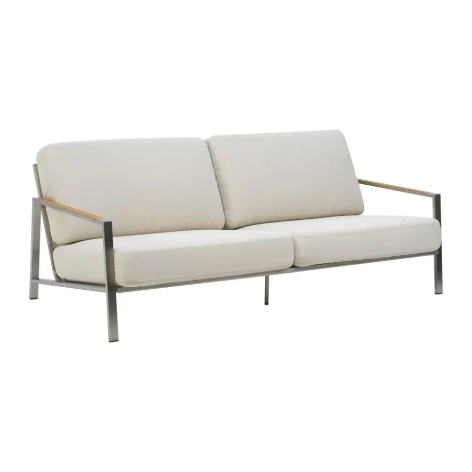 Canapé Naos, Stainless steel-dot beige, 2,5 places