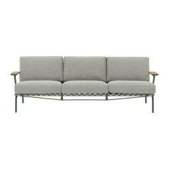 Canapé Settle 3 places, Ribbed Weave 2 Dark green