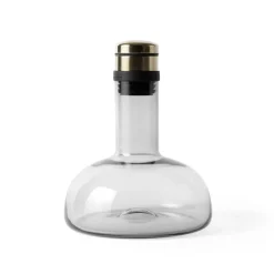 Carafe à décanter le vin deluxe, fumée, laiton