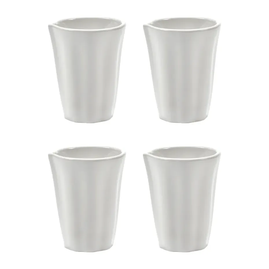 Carafe à lait Silhouette 7 cl lot de 4, Blanc