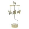 Carillon d'anges Cheval de Dalécarlie grand 25 cm, Or