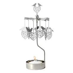 Carillon d'anges cœur d'oiseau, Argent
