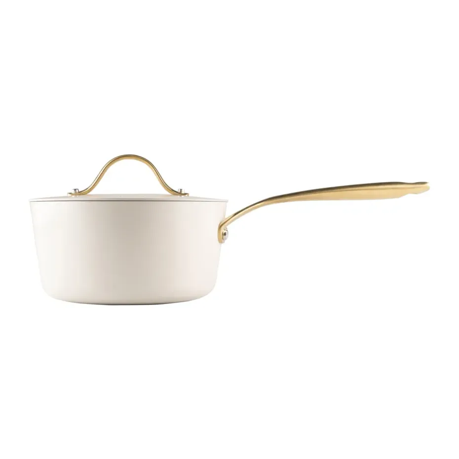 Casserole avec couvercle Heirol Royal Pearl Ø18 cm, Blanc-or