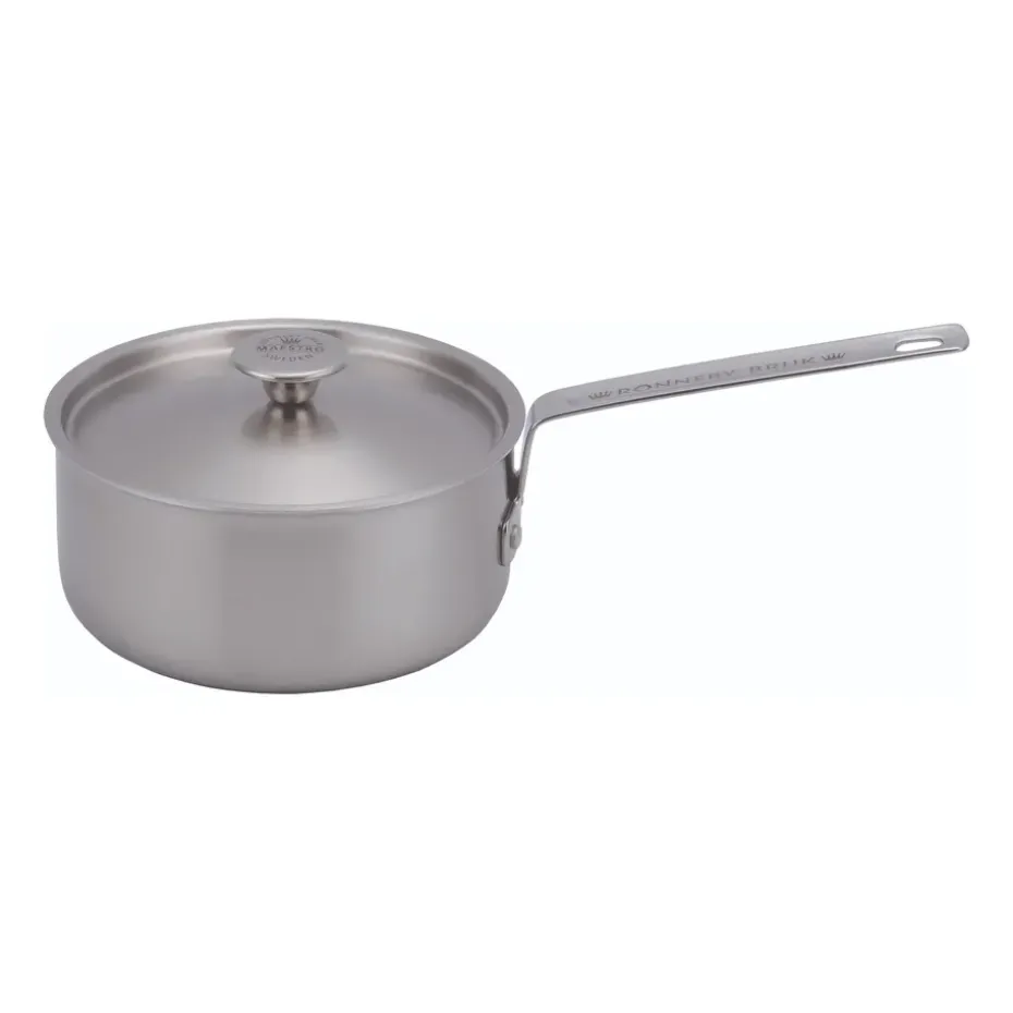 Casserole en acier inoxydable avec couvercle Inox, 2,4 l