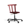 Chaise Alt sur pied pivotant avec assise rembourrée en bouleau, Hallingdal 65-694 maroon-lingon 19