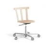 Chaise Alt sur pied pivotant avec assise rembourrée en bouleau, Elmoveget 22011-vernis mat clair