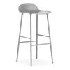 Chaise de bar Form pieds en métal 75 cm, gris