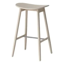Chaise de bar Icha 65 cm, Chêne huilé blanc