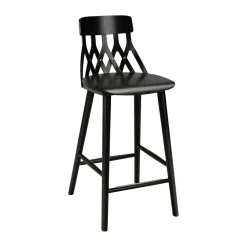 Chaise de bar Y5 63 cm, Frêne lasuré noir
