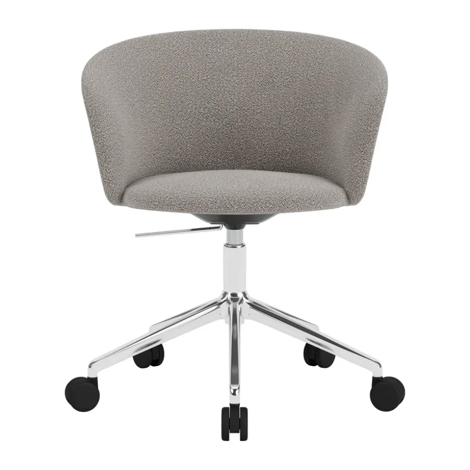 Chaise de bureau Kendo Swivel à 5 roulettes, Porcelain-polished aluminium