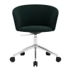 Chaise de bureau Kendo Swivel à 5 roulettes, Pine-polished aluminium