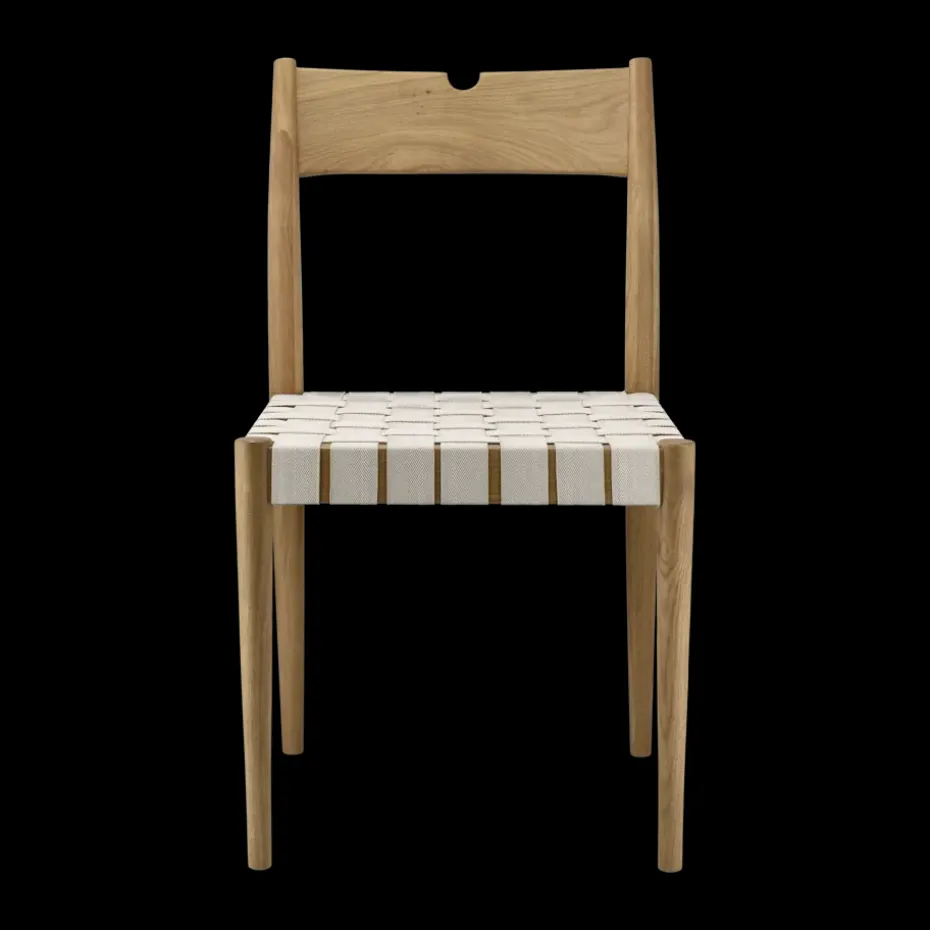 Chaise de salle à manger Ekeryd, Webbing-laquered oak