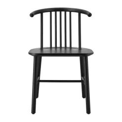 Chaise de salle à manger VIOR, Chêne laqué noir