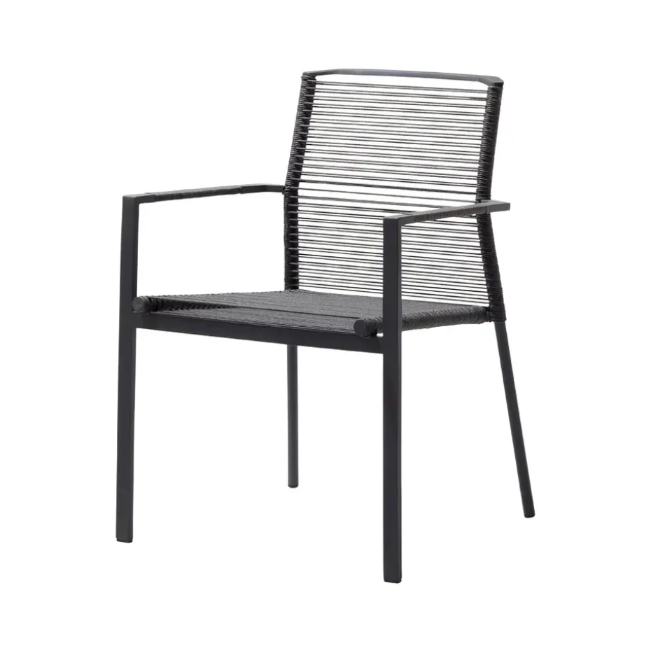 Chaise Edge avec accoudoirs, Anthracite