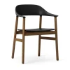 Chaise Herit chêne fumé, Noir