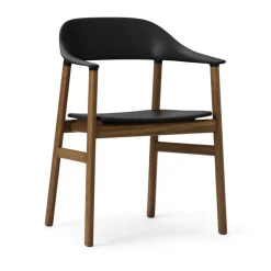 Chaise Herit chêne fumé, Noir