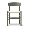 Chaise J39, Khaki green-tressé naturel