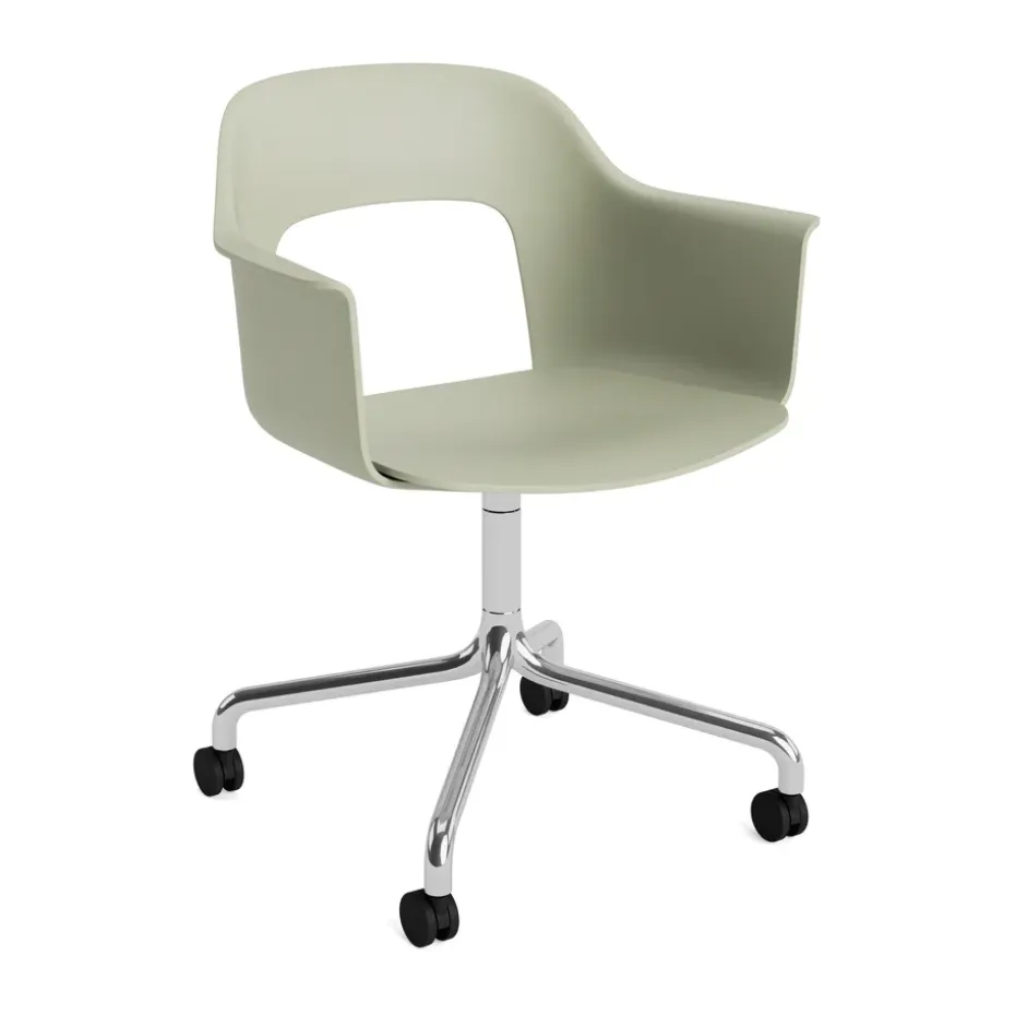Chaise Layout Armchair 261, Bottle green-aluminium poli