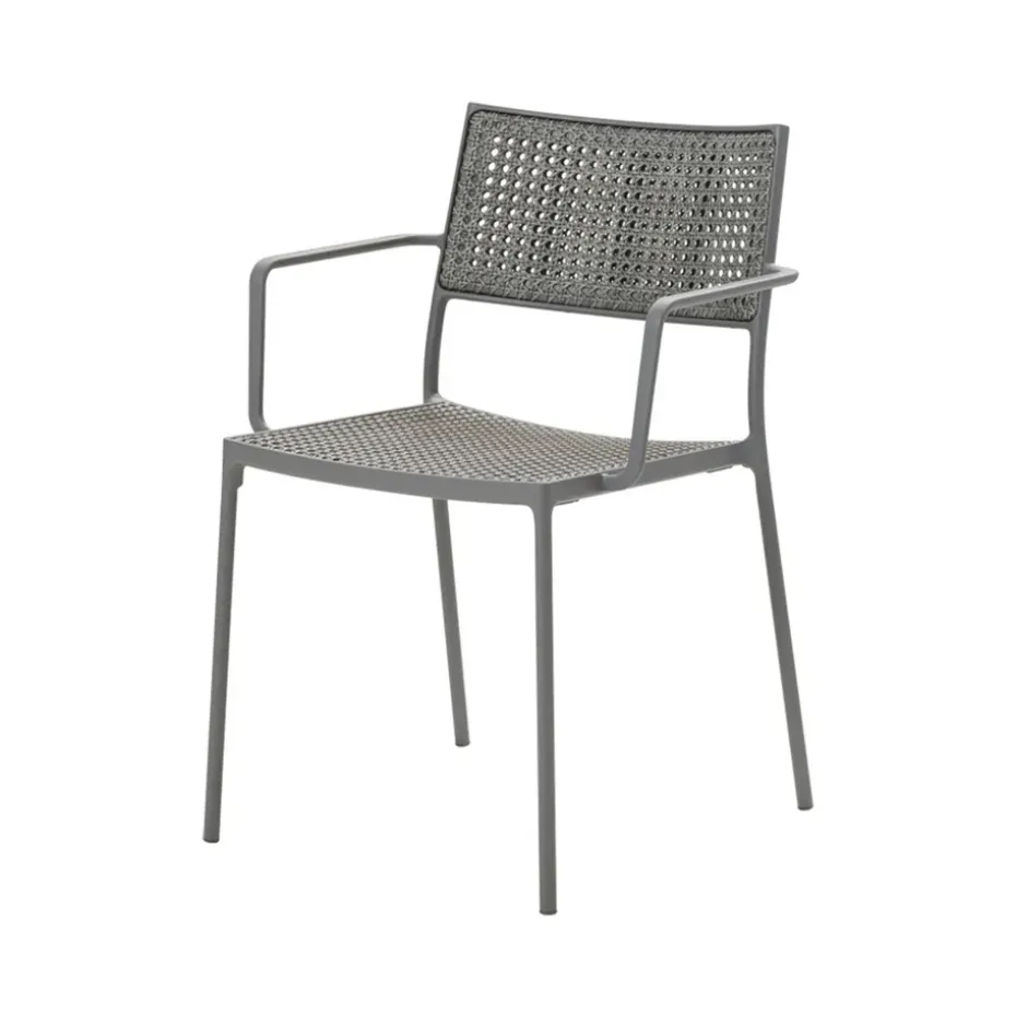 Chaise Less avec accoudoirs, Light grey