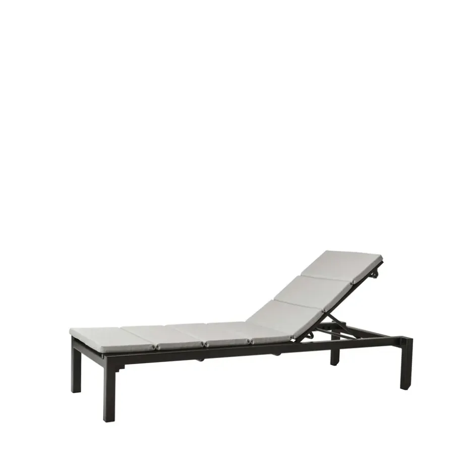Chaise longue Relax, Cane-Line Natté gris, incl coussin.