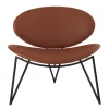 Chaise longue Semper, Noir-cognac