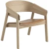 Chaise lounge Cover cuir, Cognac-chêne