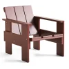 Chaise lounge Crate en pin laqué, Iron red