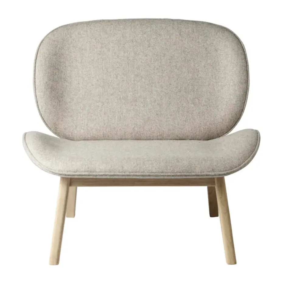 Chaise lounge L32 Suru, Oak nature lacquered-dark beige