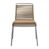 Chaise M20 Teglgård Cord Chair, Brown mixed-stainless steel