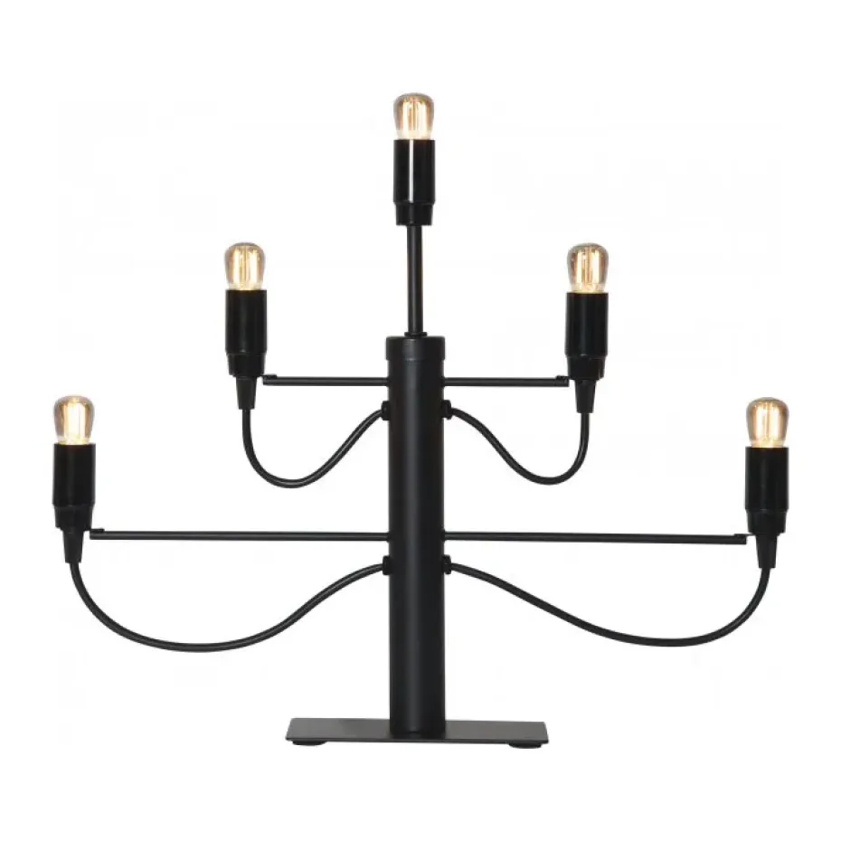 Chandelier Milano 5 46 cm, Noir