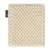 Échantillon de tapis Flock en laine, Blanc naturel
