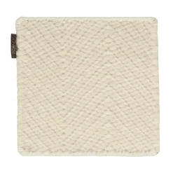Échantillon de tapis Furrow en laine, Blanc naturel