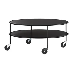 Chariot de service Cargo Support, Laminé noir, Ø90 cm