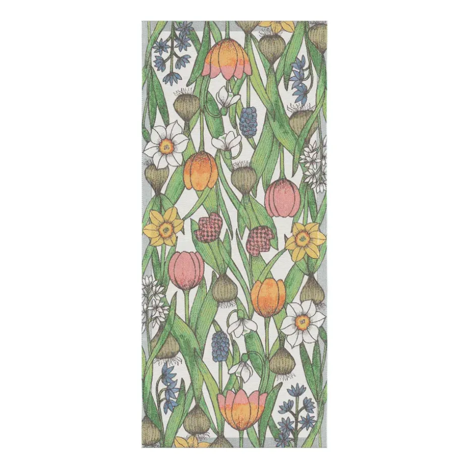 Chemin de table bulbes de fleurs, 35x80 cm