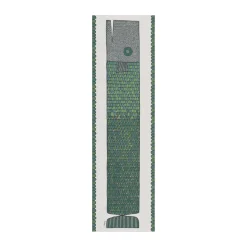 Chemin de table Fiskben 35x120 cm, Bleu-vert