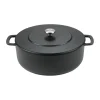 Cocotte Combekk Enameled en fonte émaillée Ø28 cm, Black