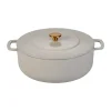 Cocotte Combekk Enameled en fonte émaillée Ø24 cm, Sand-gold knob