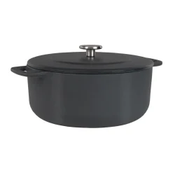 Cocotte Combekk Enameled en fonte émaillée Ø24 cm, Black