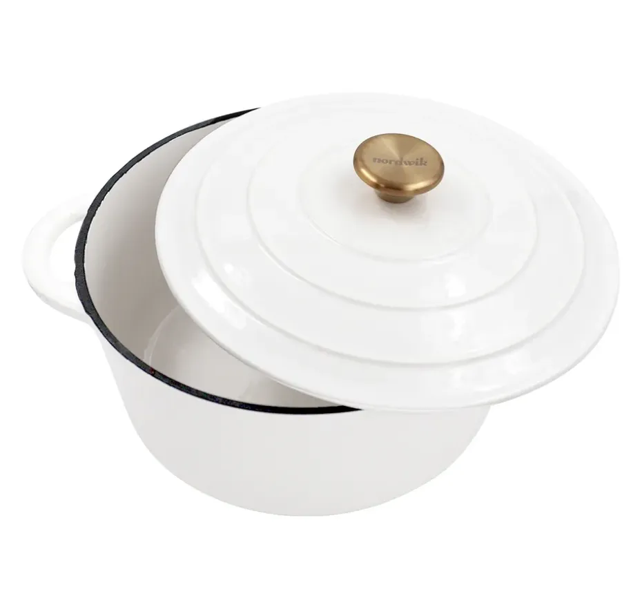 Cocotte en fonte Nordwik 5 l, Blanc
