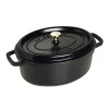Cocotte en fonte ovale Staub 4,2 l, noir