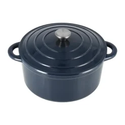 Cocotte en fonte ronde Nordwik 5 l, Bleu foncé
