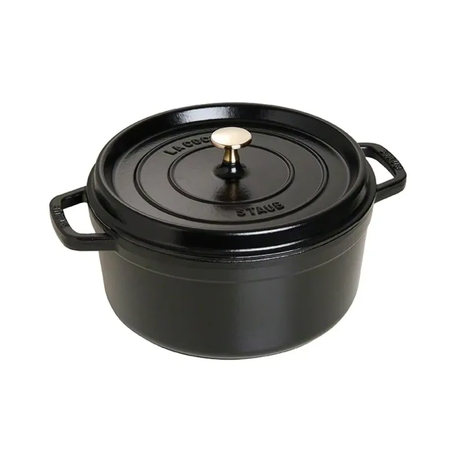 Cocotte en fonte ronde Staub 5,2 l, noir
