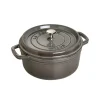 Cocotte en fonte ronde Staub 5,2 l, gris
