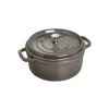 Cocotte en fonte ronde Staub 3,8 l, gris
