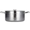 Cocotte martelée chromée avec couvercle Kroma, Pixel, 4 L