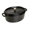 Cocotte ovale La Cocotte Staub fonte 6,7 L, Noir