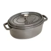 Cocotte ovale La Cocotte Staub fonte 5,5 L, Gris graphite