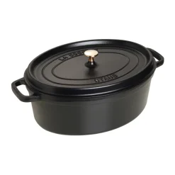 Cocotte ovale La Cocotte Staub fonte 8 L, Noir