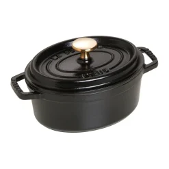 Cocotte ovale La Cocotte Staub fonte 1 L, Noir