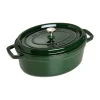 Cocotte ovale La Cocotte Staub fonte 4,2 L, Basilic vert